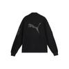 Puma Logo Print Casual Baseball Long Sleeve Jacket Unisex Jackets Black 677394-01