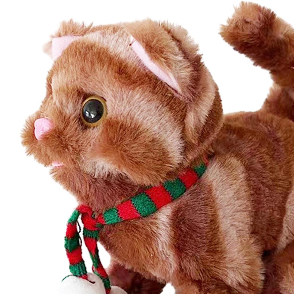 Электронная плюшевая игрушка-кошка, Анимированная роботизированная игрушка-котенок для детей, День рождения ребенка