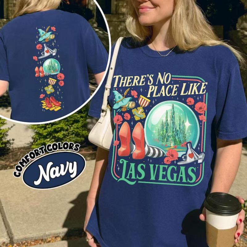 The Wonderful Wizard Shirt No Place Like Las Vegas Graphic Tee Yellow Brick Road Inspired Shirt Classic Literature Fan Gift