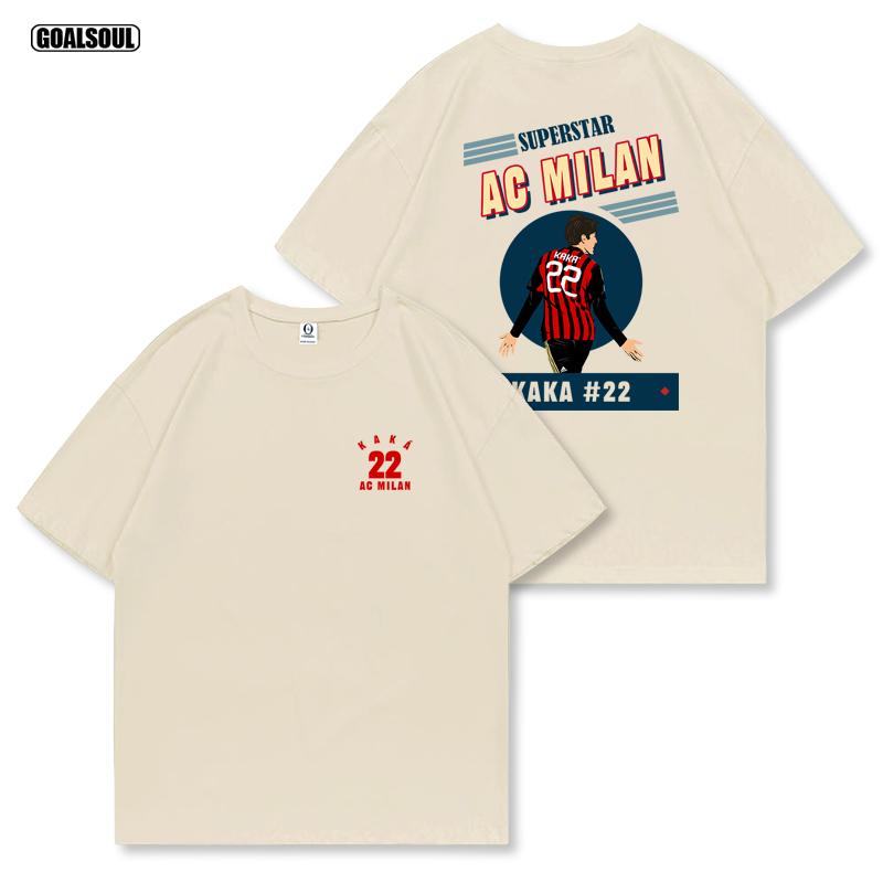 GOALSoul 2025 KAKA Футболка из плотного хлопка «Милан» с ретро-графикой