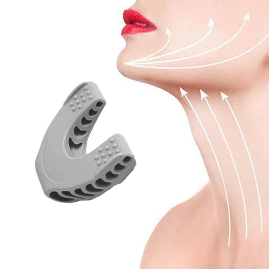 Женский тренажер для челюсти с прозрачной коробкой для хранения, пищевой силикон, эргономичный тренажер для лица для взрослых, укрепитель челюстных костей, тренажер для линии челюсти