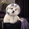 Adjustable Pet Headwear Funny Wig, Cute Bob Cut Cat Afro Curly Wig with Cosplay Accessories Elastic Band, Breathable for Dogs, Cats Halloween