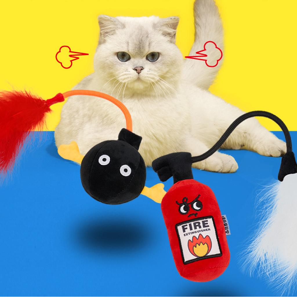 Жевательная игрушка для кошек, наполненная кошачьей мятой, безопасная игрушка для улучшения настроения со звуком погремушки для кошки, подарок для улучшения настроения для котенка