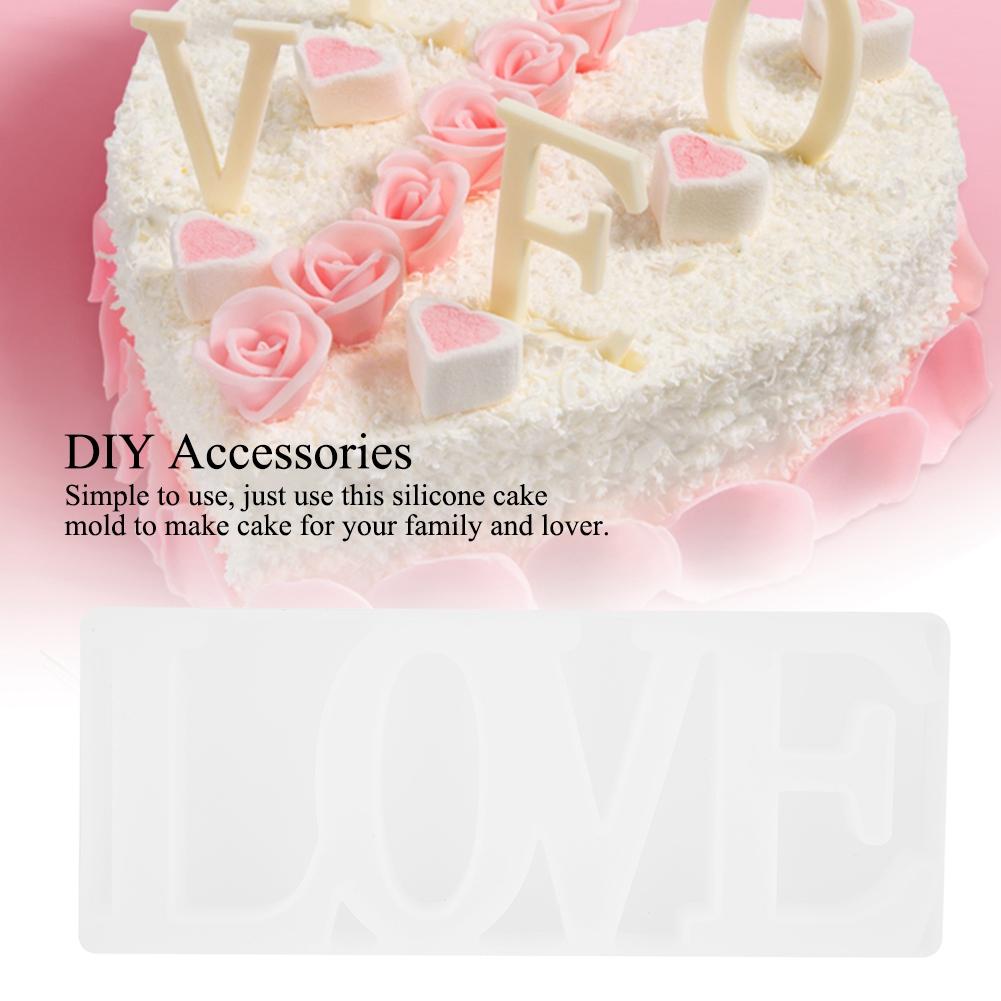 Stylish English Letter Shape Cake Mold Silicone Baking Mould Tool DIY Decorating Accessories