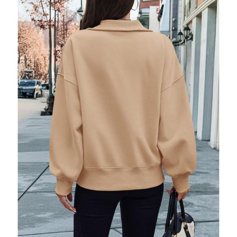 Осенне-зимний женский свитер с двумя карманами на молнии до середины бедра