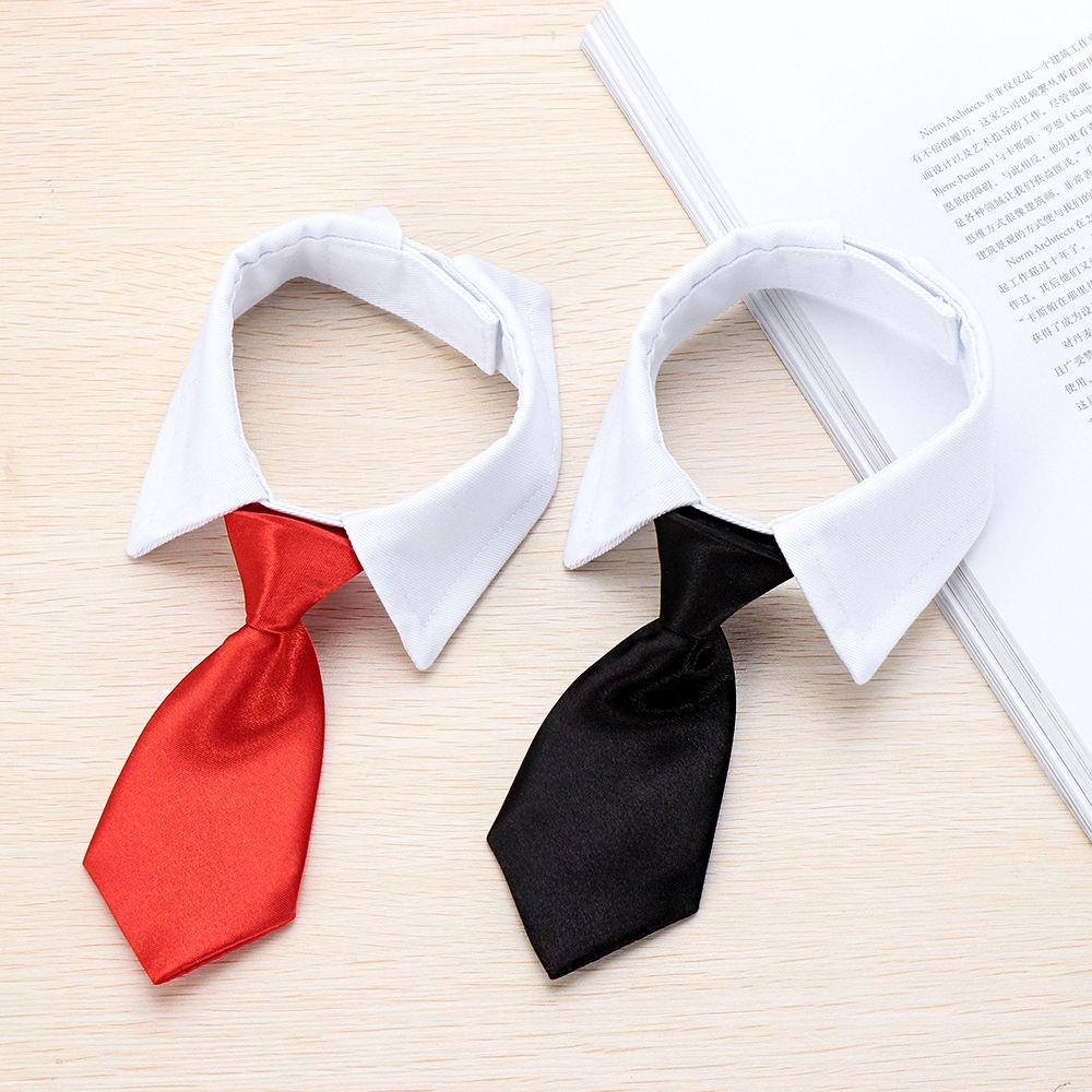 Comfortable Tuxedo Bow Ties Cute Adjustable Formal Tie Dog Necktie White Collar Pet Accessories