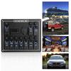 15A DC Output Car Auto Marine Waterproof Overload Protection Dual Power Control 10 Gang LED AC/DC Rocker Switch Panel