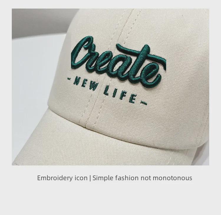 Летняя бейсболка с вышивкой: Модный солнцезащитный козырек в корейском стиле для женщин и мужчин