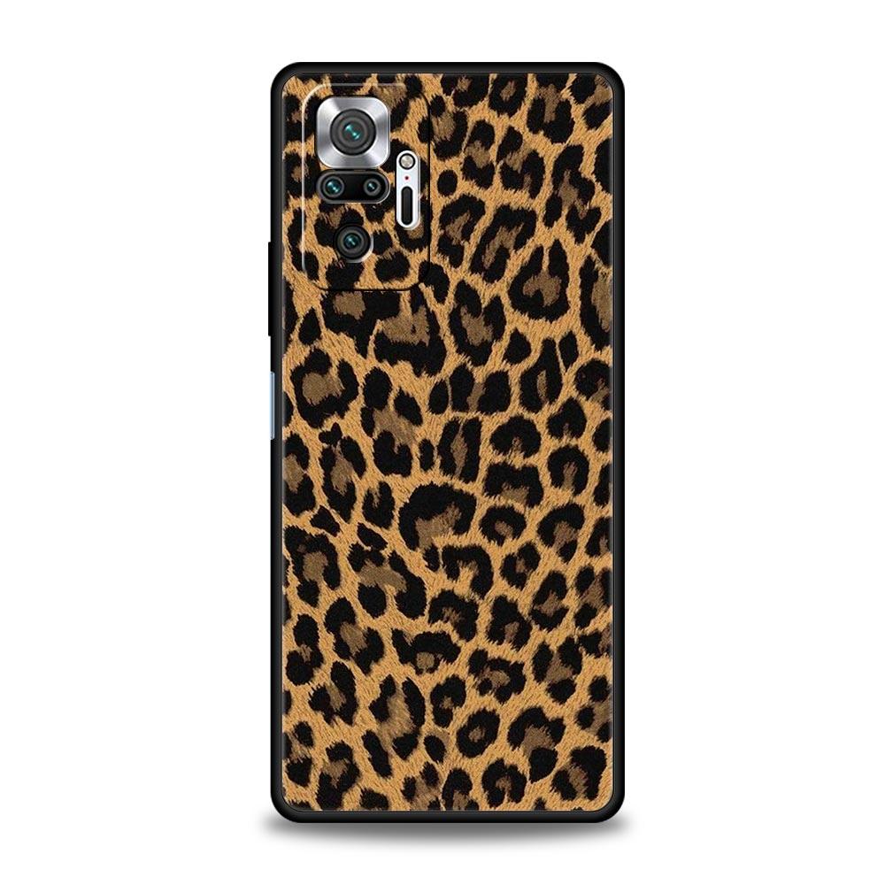 Чехол для телефона для Xiaomi Redmi Note 13 12 5G 9S 9 8 10 11 Pro 9T 13C 12C 10C 9C 9A 7 Pro Мягкий силиконовый чехол Принт леопарда гепарда