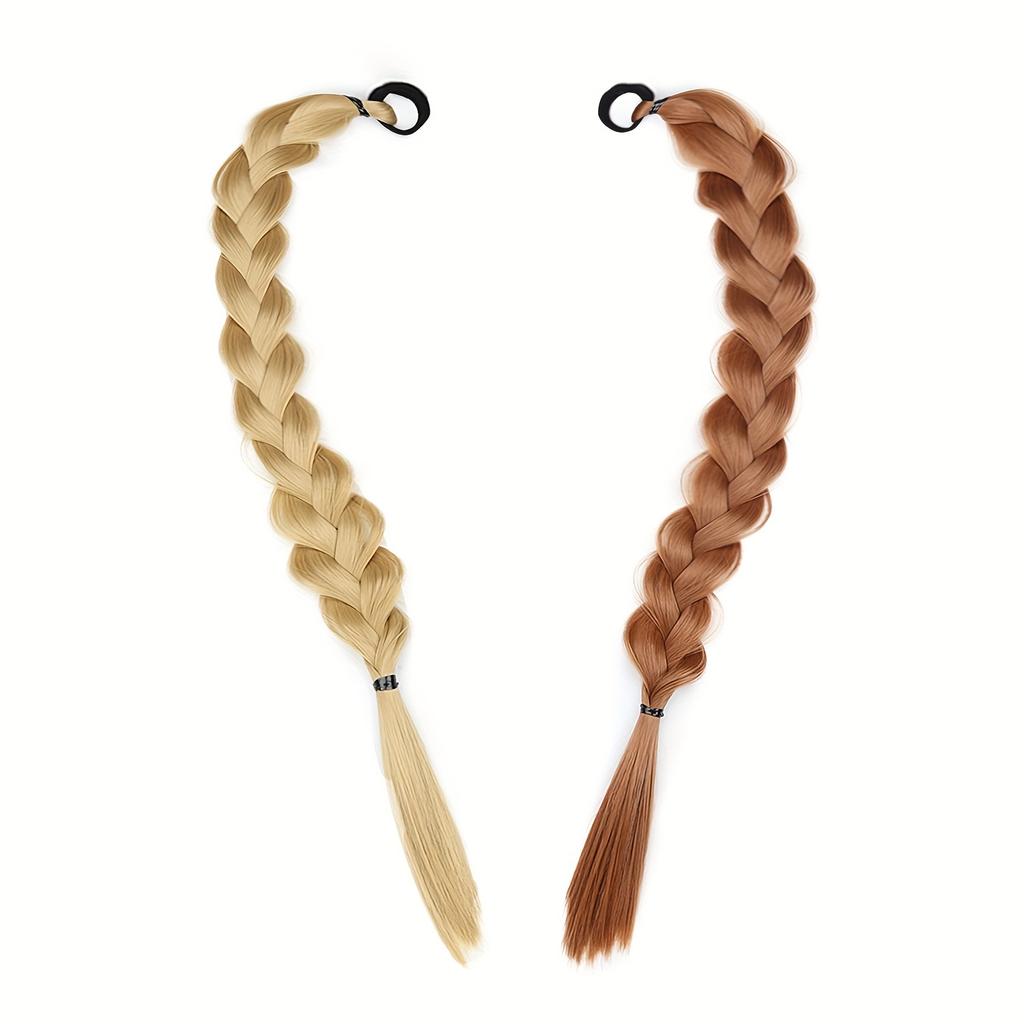 «Жаростойкий» шикарный длинный плетеный хвост для женщин — термостойкие синтетические волосы, универсальный стиль для повседневного ношения