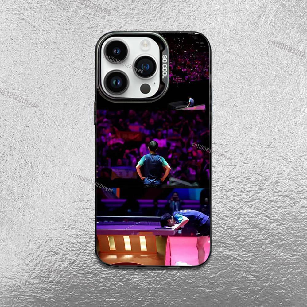Table Tennis Racket Ping Pong Phone Case For iPhone 17,16,Pro,Max,e,15,14,Plus,13,12,Mini,11, Matte Colored Silver Luxury Cover