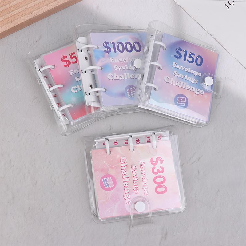 Папка-переплет для экономии денег на $150/300/500/1000 Папка-переплет для сбережений Мини-папка для хранения наличных денег Бюджетная книга Конверт для экономии денег Блокнот