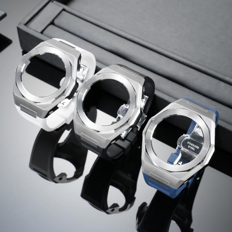 Мод-комплект GA-110 Для Casio G-SHOCK GA-110GB GA-100 GA-120 Модифицированный корпус из нержавеющей стали Металлический корпус Ремешок Комплект Резиновый ремешок для часов Инструменты