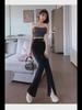 2023 Women's Light Color Elastic Flared Jeans - Slim, Floor-Length, Split Wide-Leg Pants