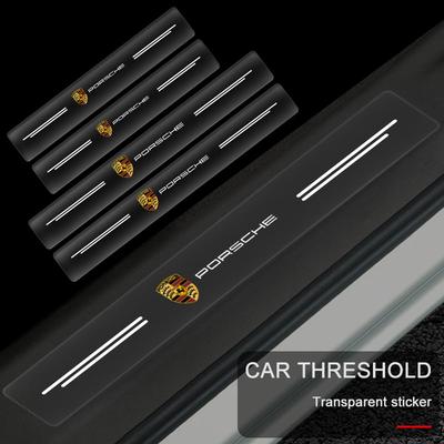 4 шт. Защита порогов автомобиля Прозрачный декоративный значок 3D наклейка Для Boxster Cayenne Panamera Macan Cayman 911 918 996 917