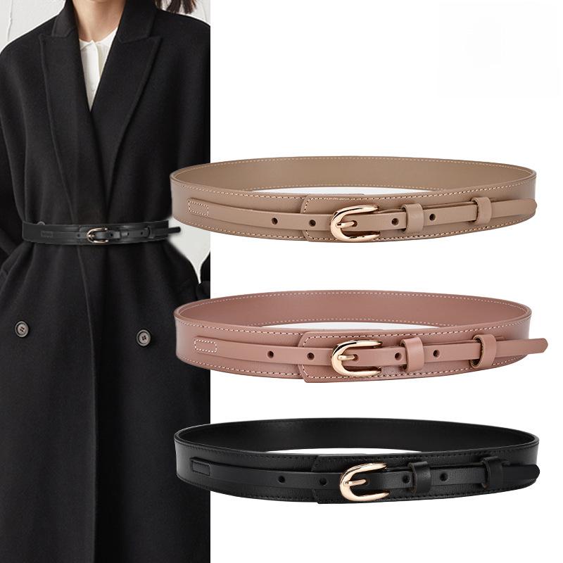 Женский ремень из натуральной кожи в стиле ретро для юбок и брюк