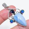 Natural Owhyee Opal, Topaz 925 Sterling Silver Jewelry Pendant 2.25" I0y88