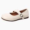 Vintage Mary Jane Shoes Women's 2025 Summer Fashion Light Mouth Versatile Casual Sweet One-Word Buckle Strap Flat Shoes