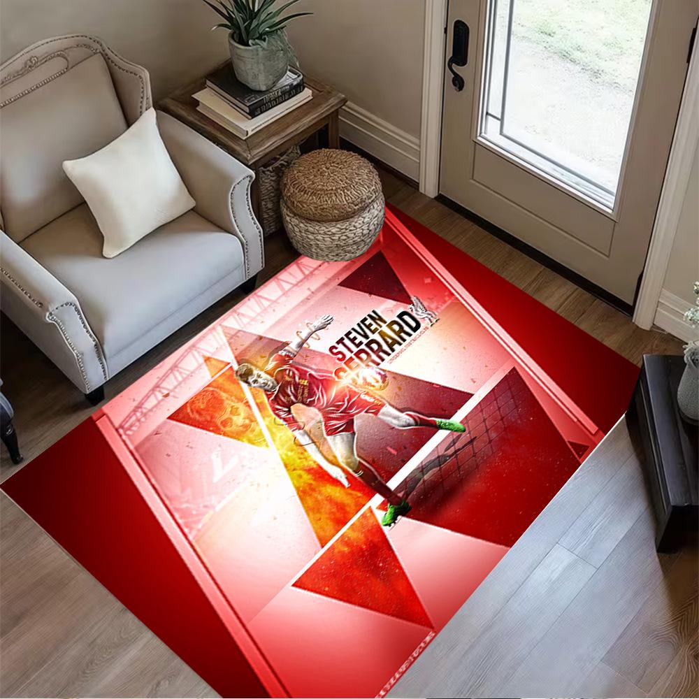 Steven Gerrard Football Legend Area Rug Perfect for Game Room Living Rooms Hallway Entryway Antislip Carpet Anime Office Decor Wedding Party Gift