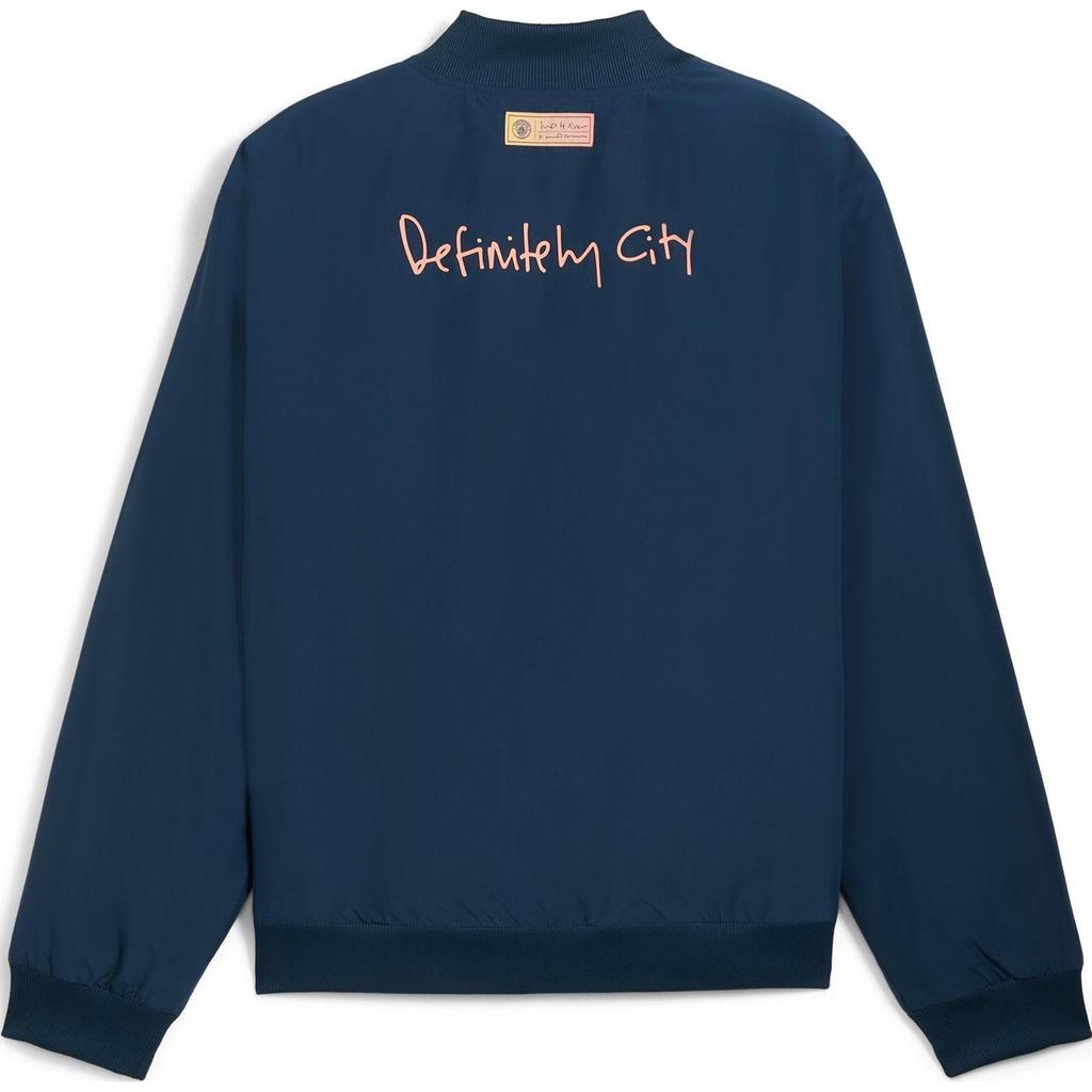 Puma Manchester City FW24 Куртка мужская для улицы, повседневная, спортивная, на молнии, с воротником-стойкой, цвет морской волны 778216-54