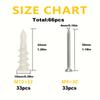 66Pcs Self Drilling Drywall Anchor with Tapping Screw for Plasterboard Gypsum Hollow Cavity Wall Expansion Plug Plastic Nylon