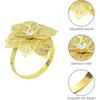 10pcs Napkin Rings Alloy Hollow Out Flower Napkin Holder Dinning Table Napkin Ring for Dinner Parties Wedding Banquet Family Gatherings Table Decor