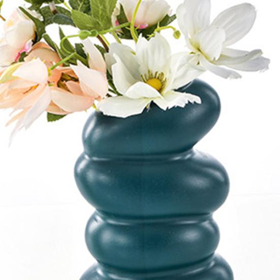 Flower Vase High Durability Smooth Edge Shatterproof Modern Table Spiral-Shaped Flower Vase Centerpieces Decoration