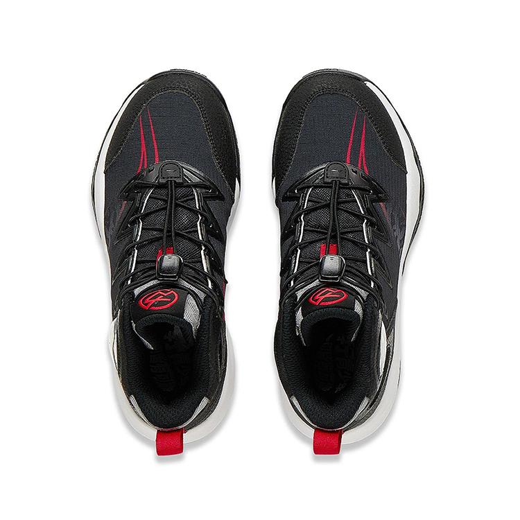 Баскетбольные кроссовки Li Ning Primary 3.0 V2 Comfortable Shock Absorbing Mid-Top для детей, детские кроссовки черного цвета YKBT074-9