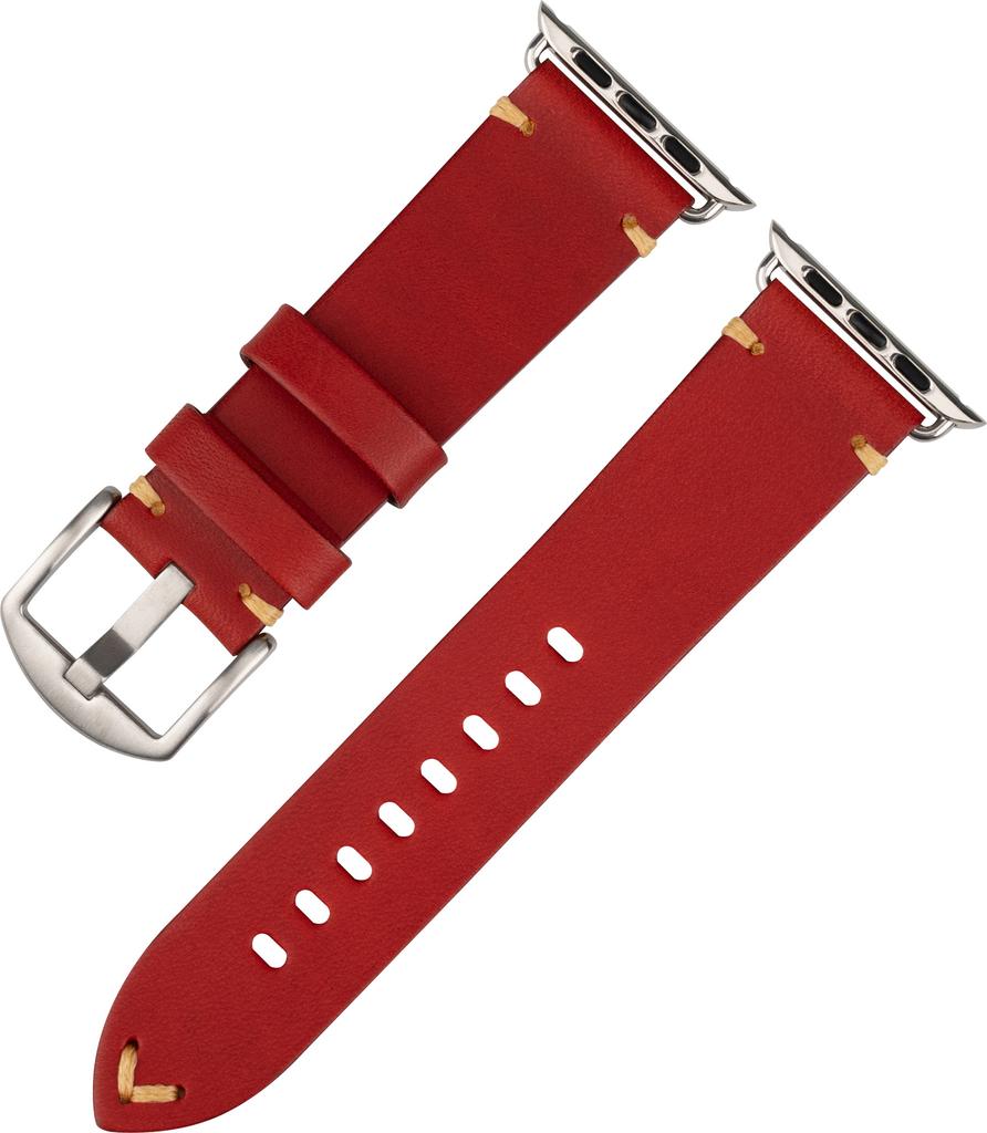 Оригинальный кожаный ремешок для часов из коровьей кожи, замена для Apple Watch Series 3 4 5 6 7 8 9 S9, прочный аксессуар-браслет для смарт-часов
