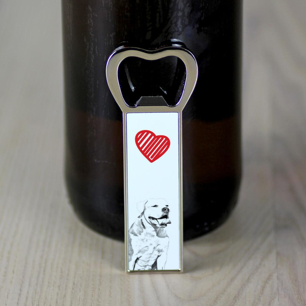 Buldog Amerykański - Otwieracz Do Butelek Z Psem, Personalizowany Otwieracz Na Lodówkę, Wyjątkowy Upominek Dla Mężczyzny Marki Art-Dog