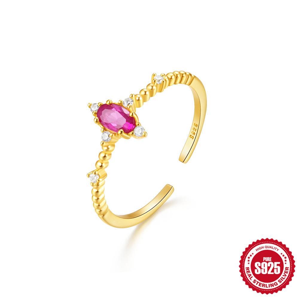 S925 Sterling Silver Ring Women'S Light Luxury Niche Design Sense Geometric Twist Zircon Ring Fashion Open Index Finger Ring