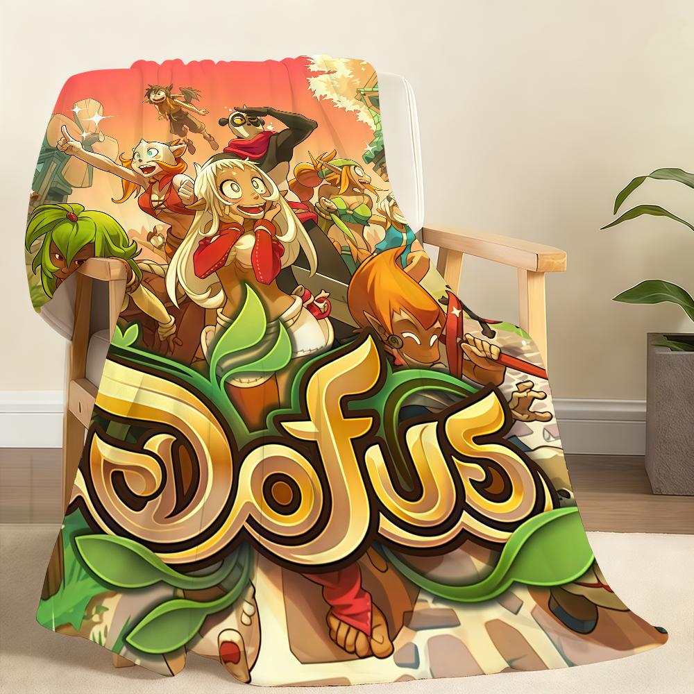 Classic Game D DOFUS ES play cycle system Blanket For Soft Throw Blanket for Picnic Bed Sofa Home Bedroom Cozy Warm Comfortable