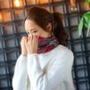 ХРОМОВЫЙ ЖУРАВЛЬ Летний вязаный шарф-снуд с принтом пейсли CB064 Женская шляпа 3-в-1, (01.Красный)