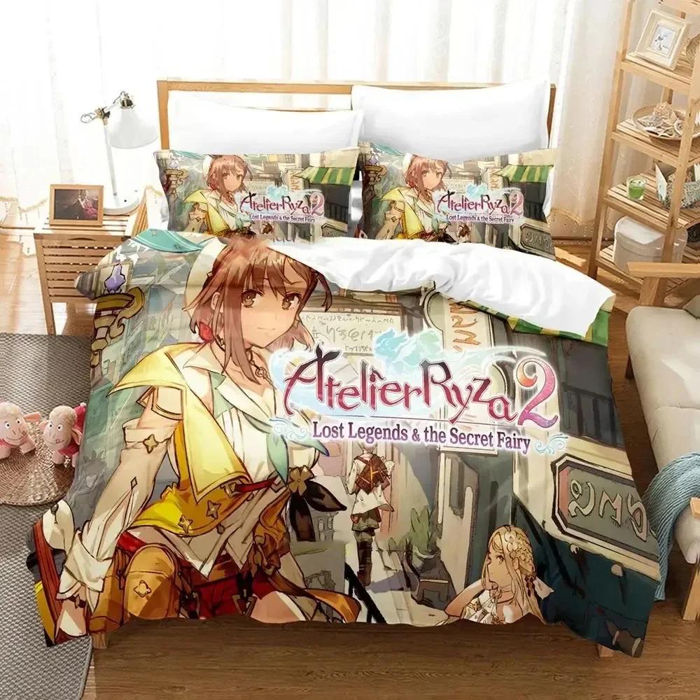 Atelier Ryza Ever Darkness & the Secret Hideout 3D Комплект постельного белья Пододеяльник Наволочки Односпальный Twin Full Queen King Домашний Декор