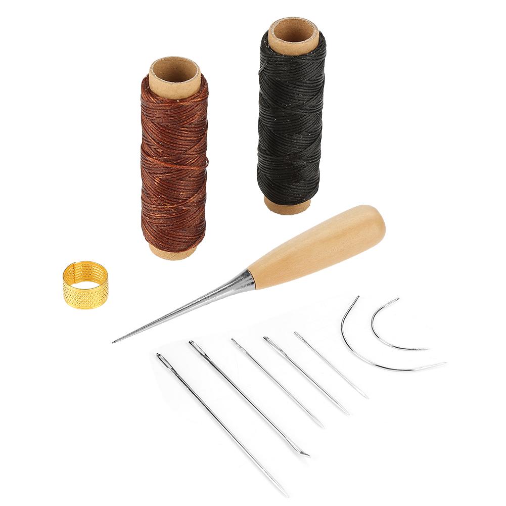 Швейный набор вощеная нить шнур ручная игла с шилом напёрсток кольцо для самостоятельного ремонта сумки для обуви