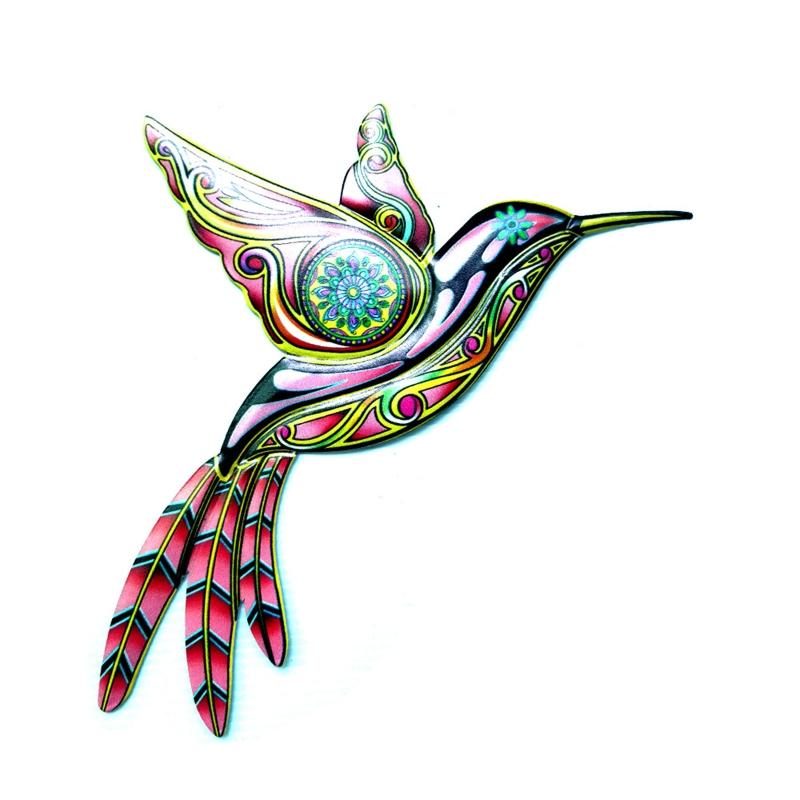 Wrought Iron Hummingbird Ornament Metal Wall Art Decor Hanging Crafts for Home Living Room Bedroom Outdoor Garden Decor