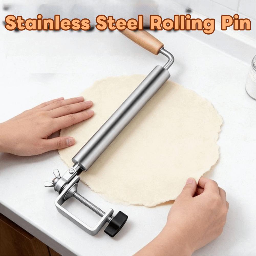 Антипригарная нержавеющая сталь Одноручная скалка Гладкая поверхность Раскатка теста Легко чистить