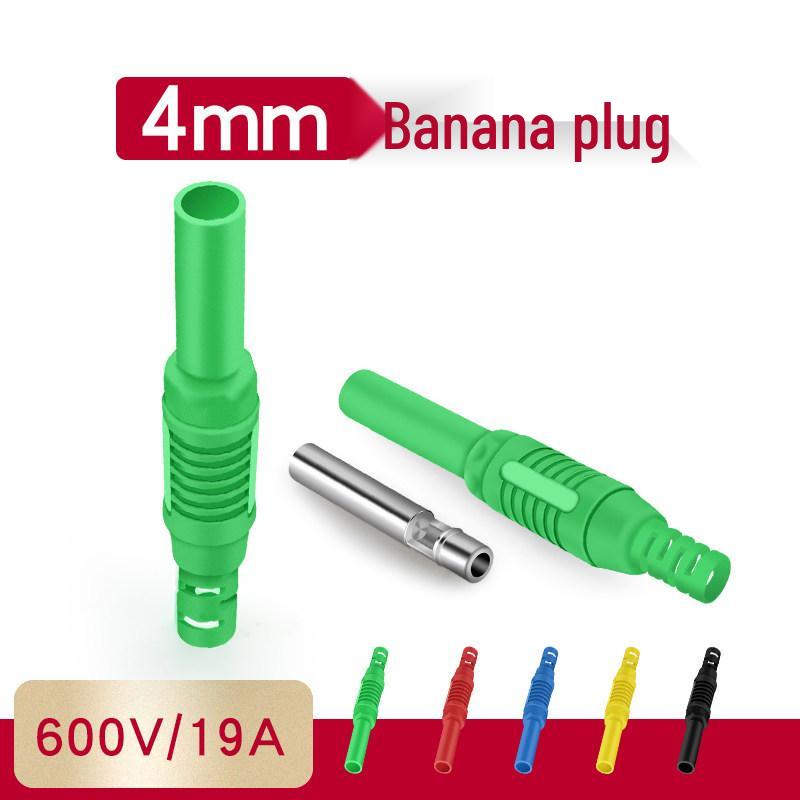 Тестовый удлинительный шнур с банановыми штекерами 4 мм, папа-мама, никелированное медное покрытие разъема, паяемое гнездо 32А