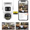 Yangi EU 9MP WiFi IP Kamera Ochiq Havoda 8x Optik Xavfsizlik Kamerasi Uch Linzali Ikki Ekrani CCTV ICsee WiFi Kuzatuv Tungi Ko'rish Avtomatik Kuzatuv