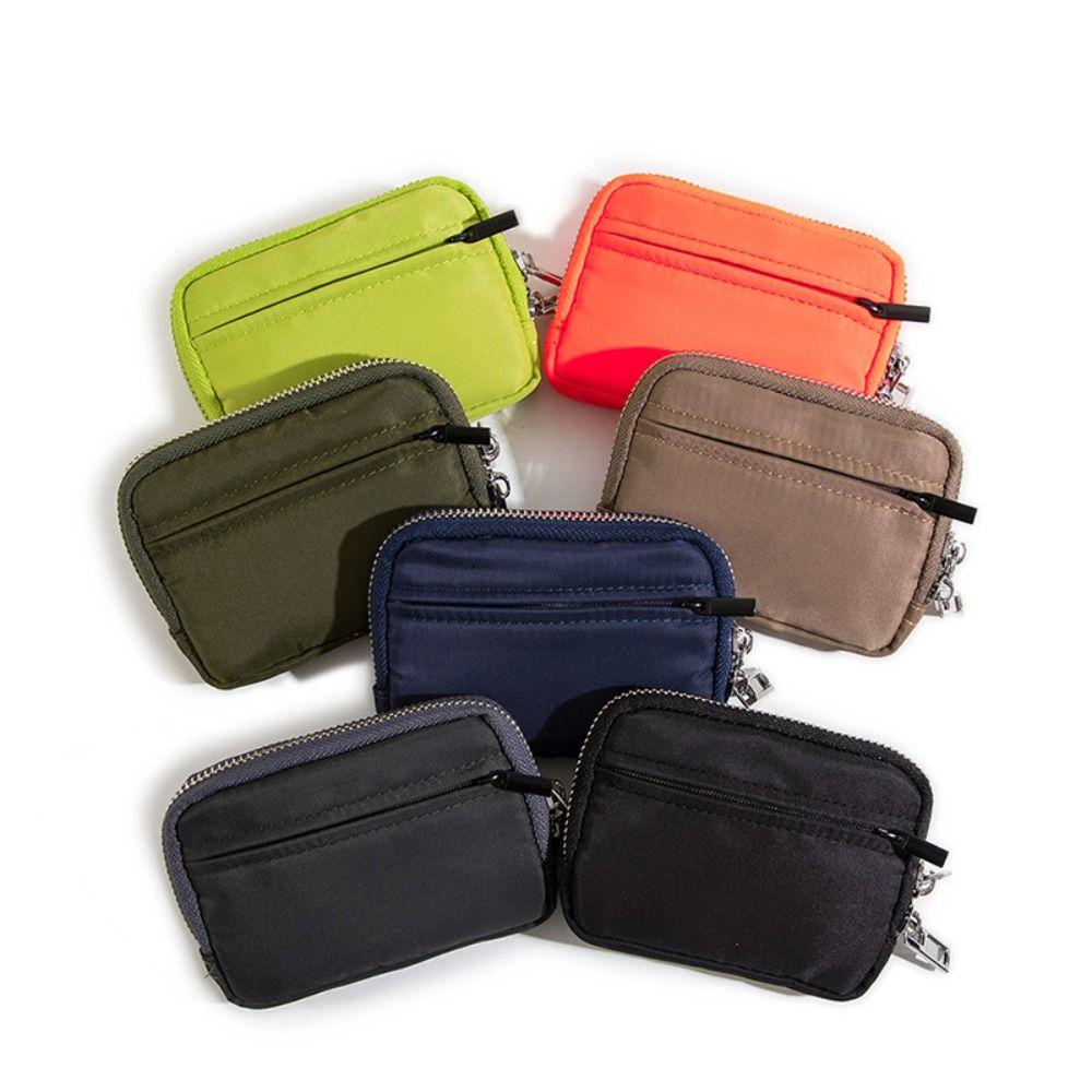 Portable Men Wallet RFID Anti-theft Mini Earbuds Storage Bag Square Nylon Coin Purse  Student