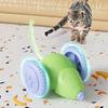 Smart Electric Mice Cat Toy Rechargeable Automatic Moving Mouse Car Toy with LED Lights Interactive Cat Teaser for Indoor Cats