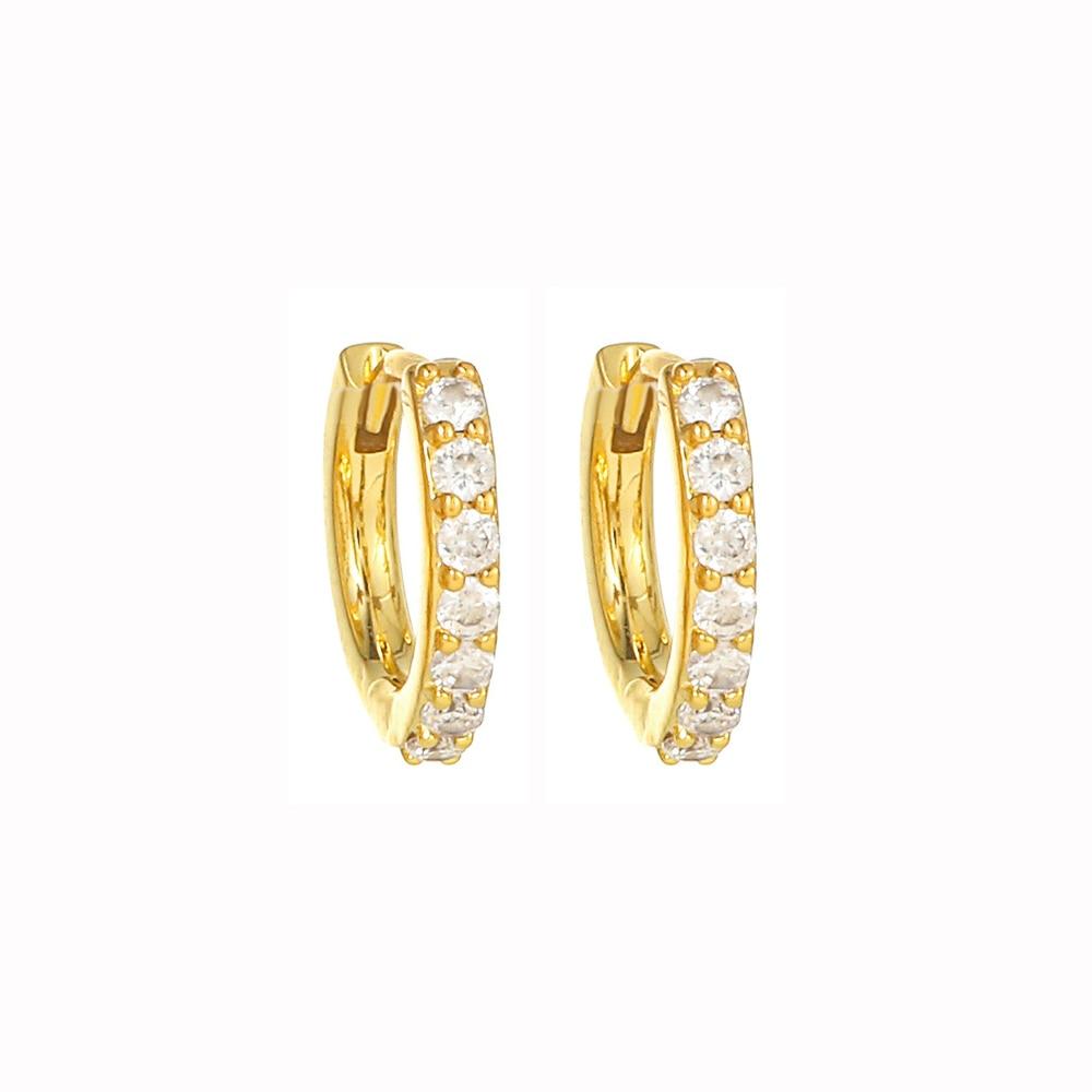 2 шт. новые серьги-кольца из нержавеющей стали золотого цвета для женщин с кристаллами циркония в стиле панк круглый круг ювелирные изделия для пирсинга хряща