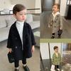 Toddler Children Clothing Spring Autumn Boys Woolen Coat Kids Medium and Long Jacket Infant Overcoat for 2 3 4 5 6 7 Years Old