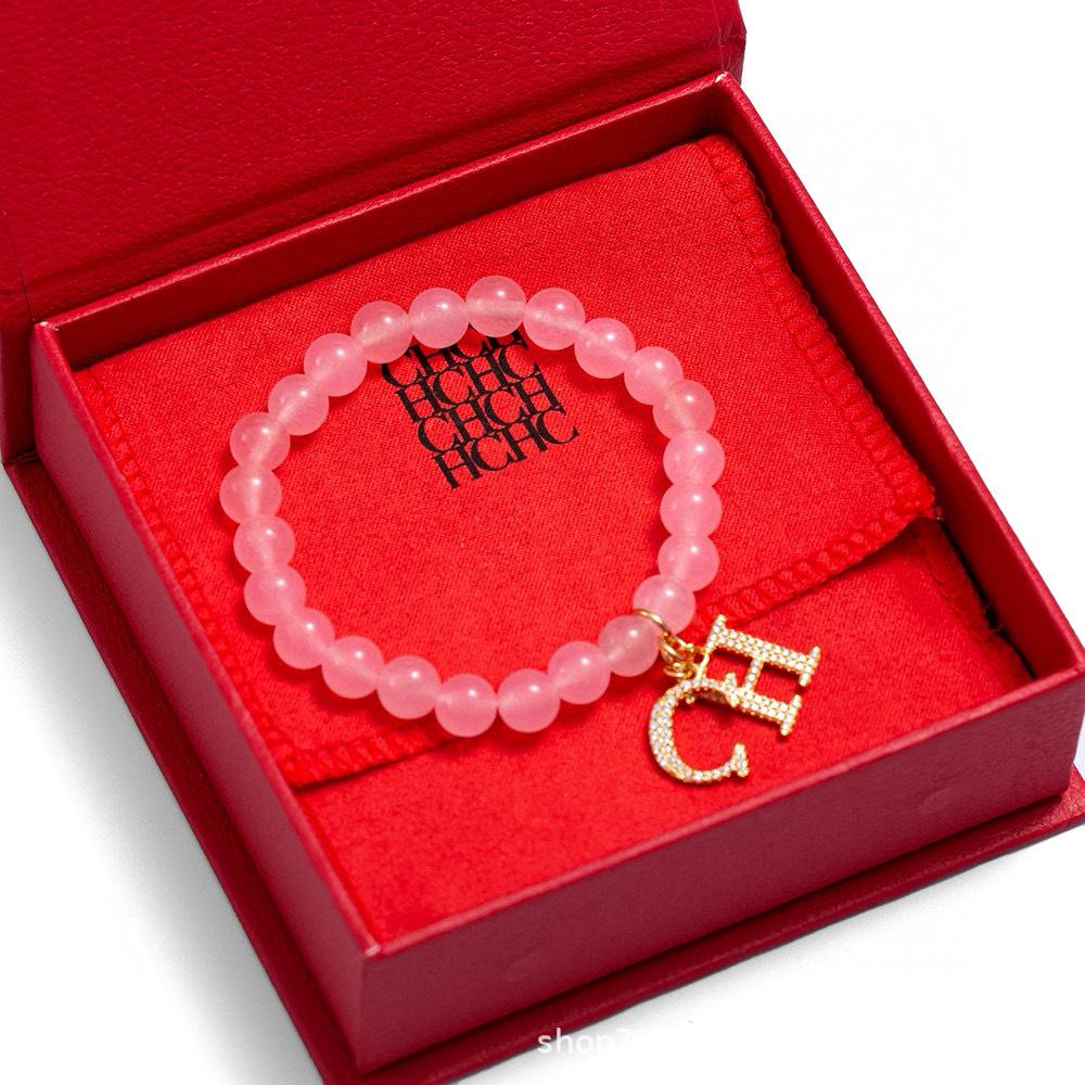 CHHC New Pendant Bracelet: Cute Pink Elastic Hand Jewelry Gift