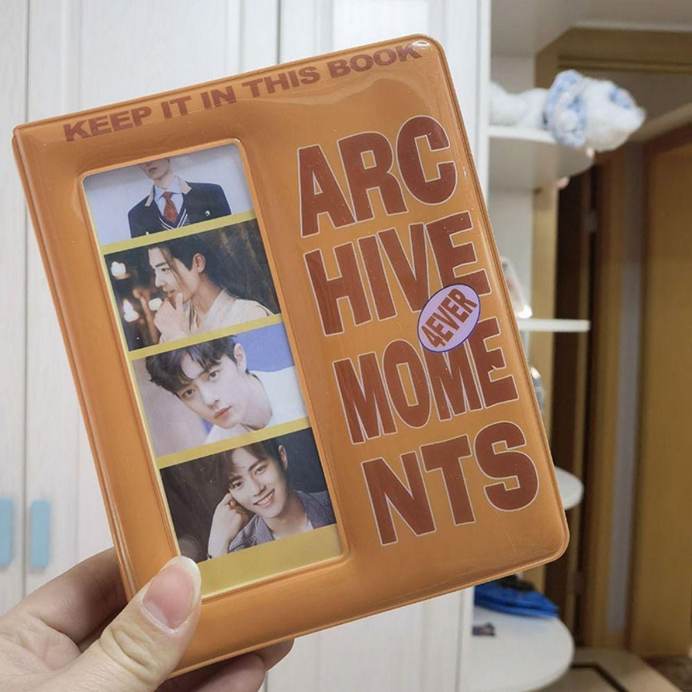 Clear Pockets Photo Album Holder Cute Cartoon Small Card Collect Book Letters