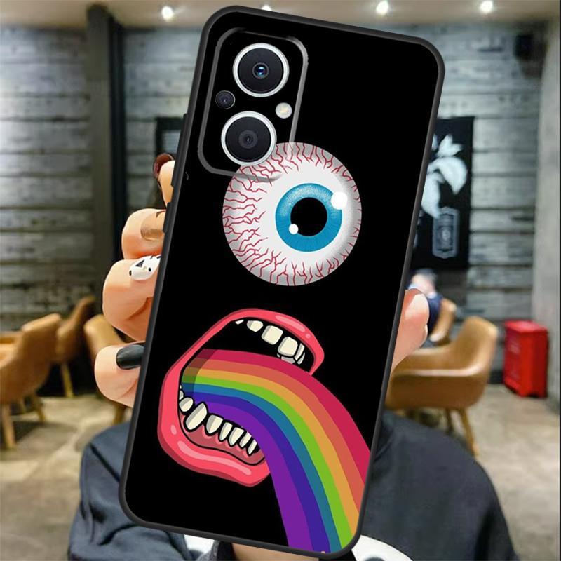 Чехол с глазами для OPPO Reno 13 F 12 F 11F 8T 7 8 10 11 Pro OPPO Find X8 Pro X6 X3 X5 Lite Cover Coque