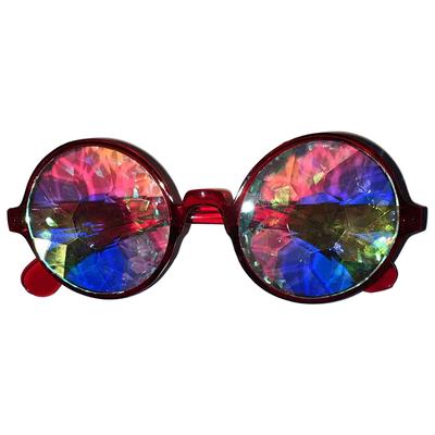 Прозрачные круглые очки калейдоскоп очки линзы вечерние солнцезащитные очки женские