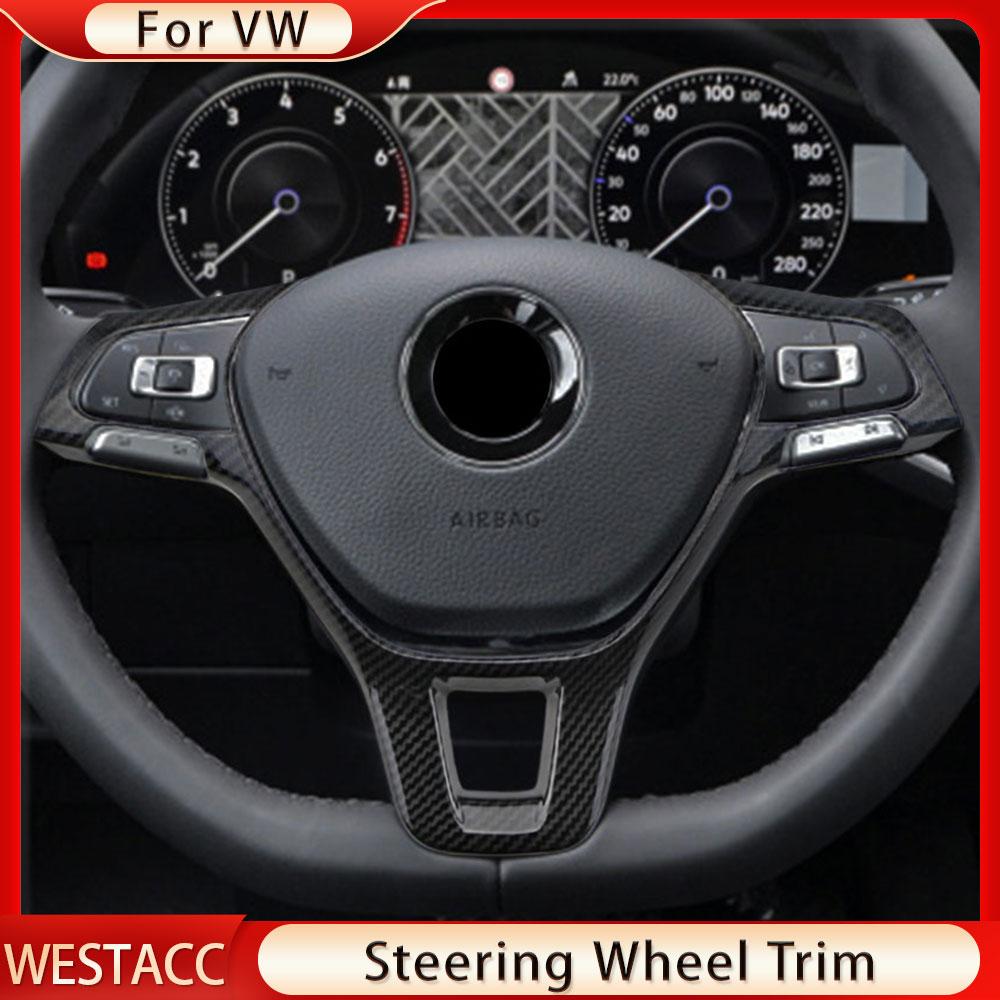 Накладка на панель рулевого колеса автомобиля для Volkswagen VW Golf 7 Tiguan MK2 Polo T-Cross T-Roc Touran Jetta 2017-2022 