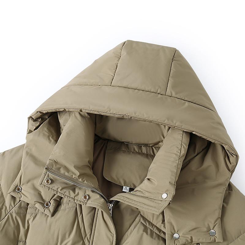 Пуховик женский средней и длинной длины, зимний, толстый и теплый, с капюшоном, для женщин среднего и пожилого возраста