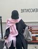 Утолщенный вариант однотонного красного шарфа для женщин, теплый осенью и зимой, универсальная атмосфера из имитации кашемира, производитель студенческих шарфов